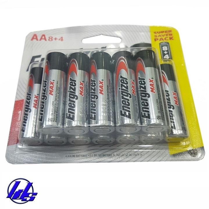 Pin AA Energizer E91 BP8 + 4 - Vỉ 12 viên