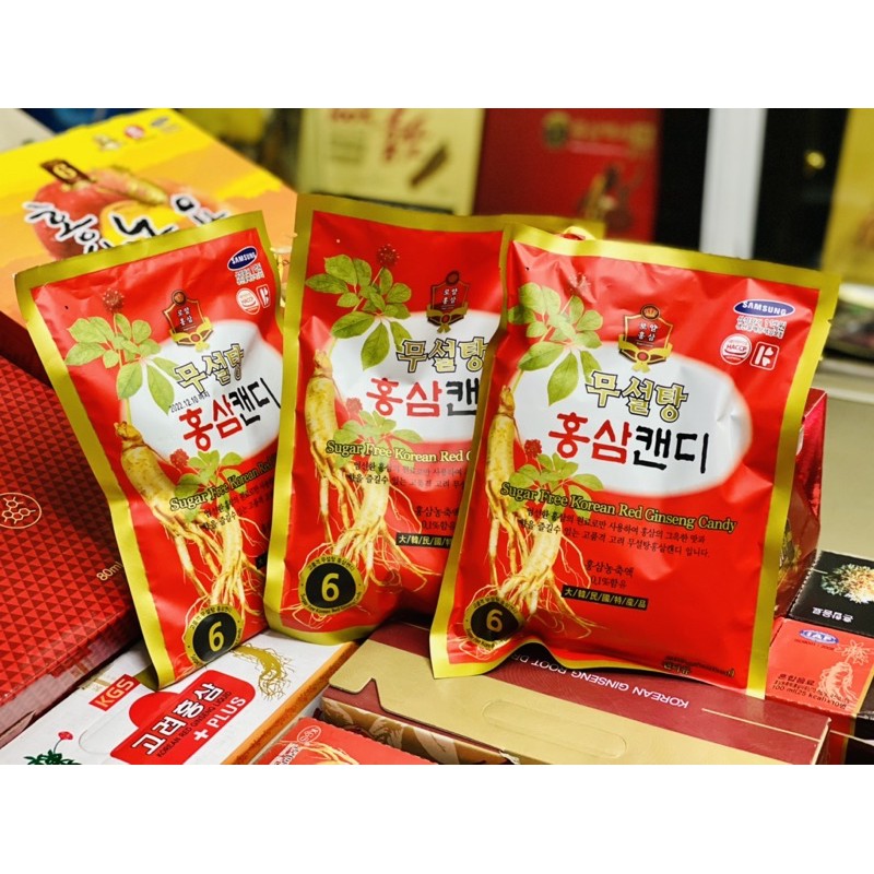 Kẹo Sâm Không Đường Hàn Quốc, Túi 200Gr
