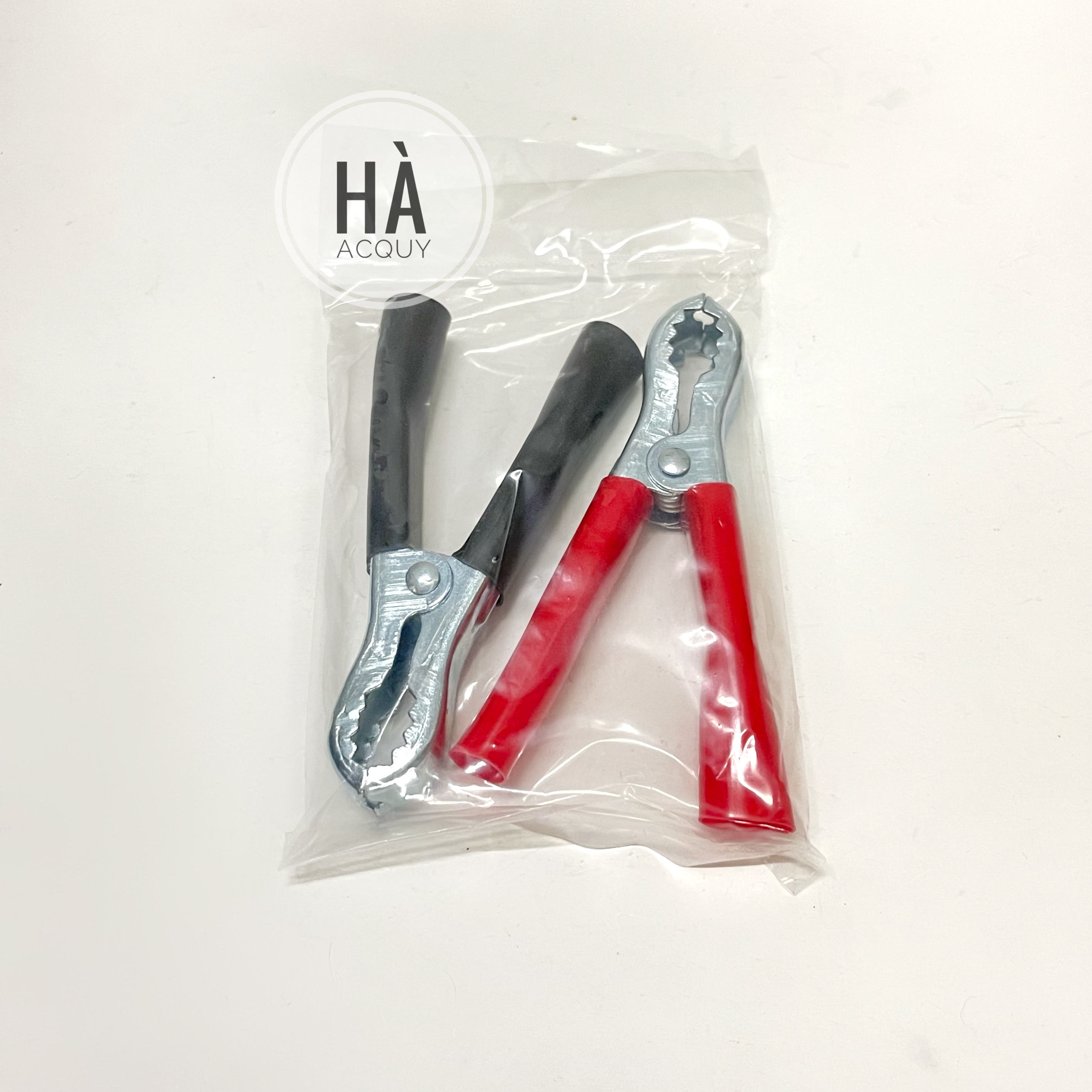 Kẹp Acquy Cá Sấu Xi Đỏ Đen 50A - 7.5Cm -1 cặp