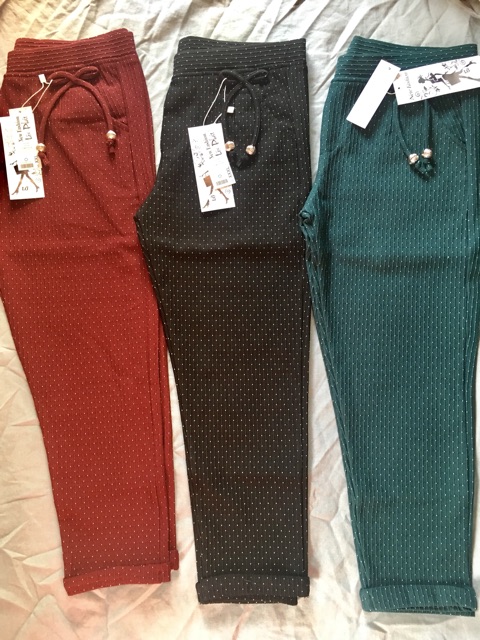 [HCM]Quần Cotton Chấm Bi 9 Tấc