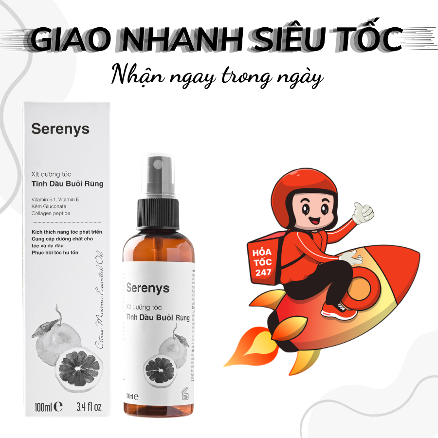 Bộ 2 Serenys Xịt Dưỡng Tóc Tinh Dầu Bưởi Giúp Tóc Mềm Mượt 100ml - Serenys