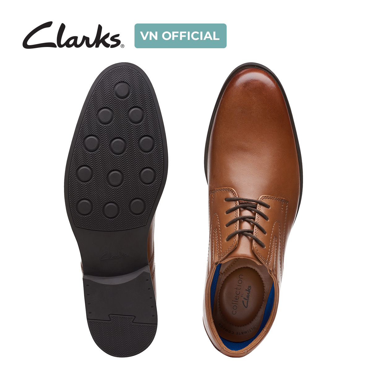 Clarks Men's Leather Western Shoes - Whiddon Plain