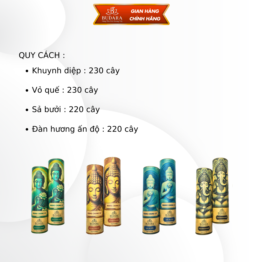 Nhang chung cư, nhang dùng thắp chung cư, nhang thảo mộc budara