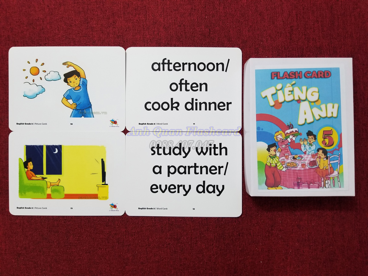 Trọn bộ flash card, thẻ học tiếng anh thông minh lớp 1, 2, 3, 4, 5 theo chuẩn sgk của bgd