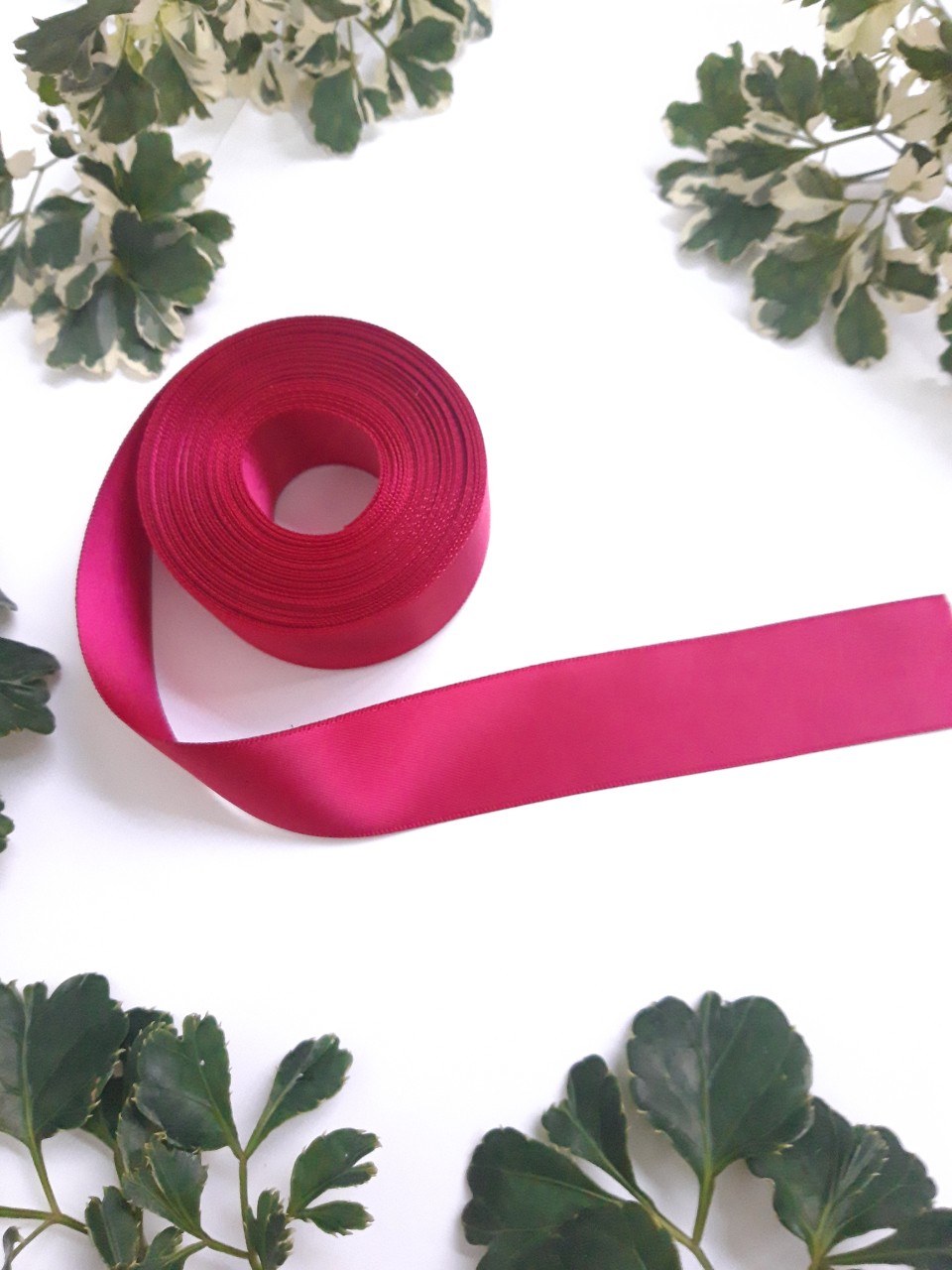 1M rybang sating 2 mặt cao cấp ( đường kính 2,5 cm, làm cột nơ trang trí Handmake)