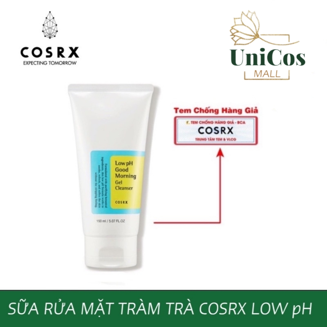 Sữa Rửa Mặt Cosrx Low pH Good Morning Gel Cleanser cho da dầu mụn 150ml