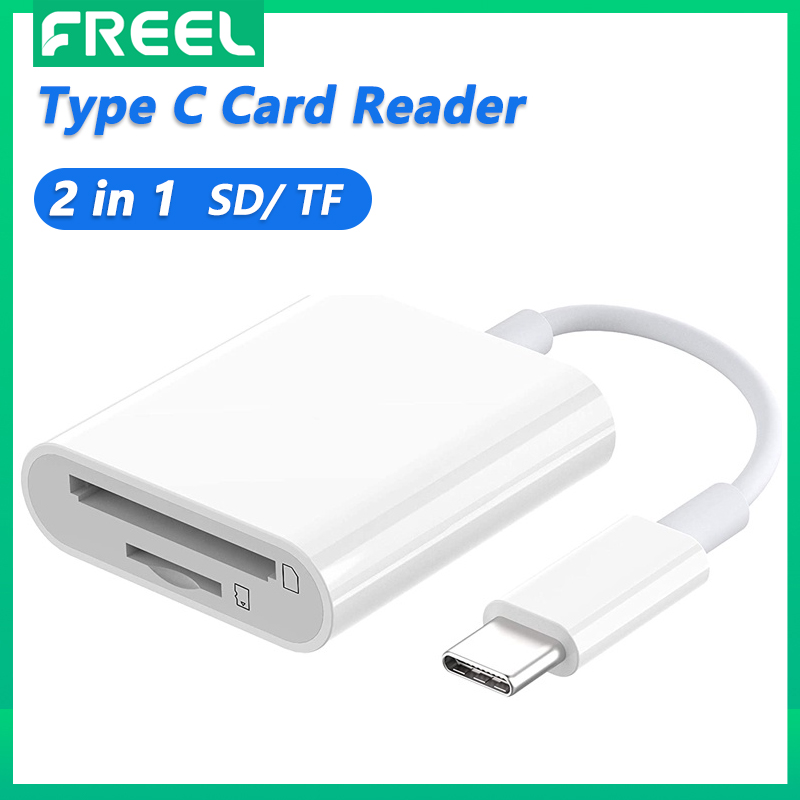 2 in 1 usb type c sd tf memory card adapter for xiaomi samsung mobile phone sd tf card reader data converter for camera