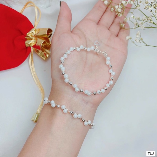 Lắc tay trai mix bi bạc chuẩn bạc ta