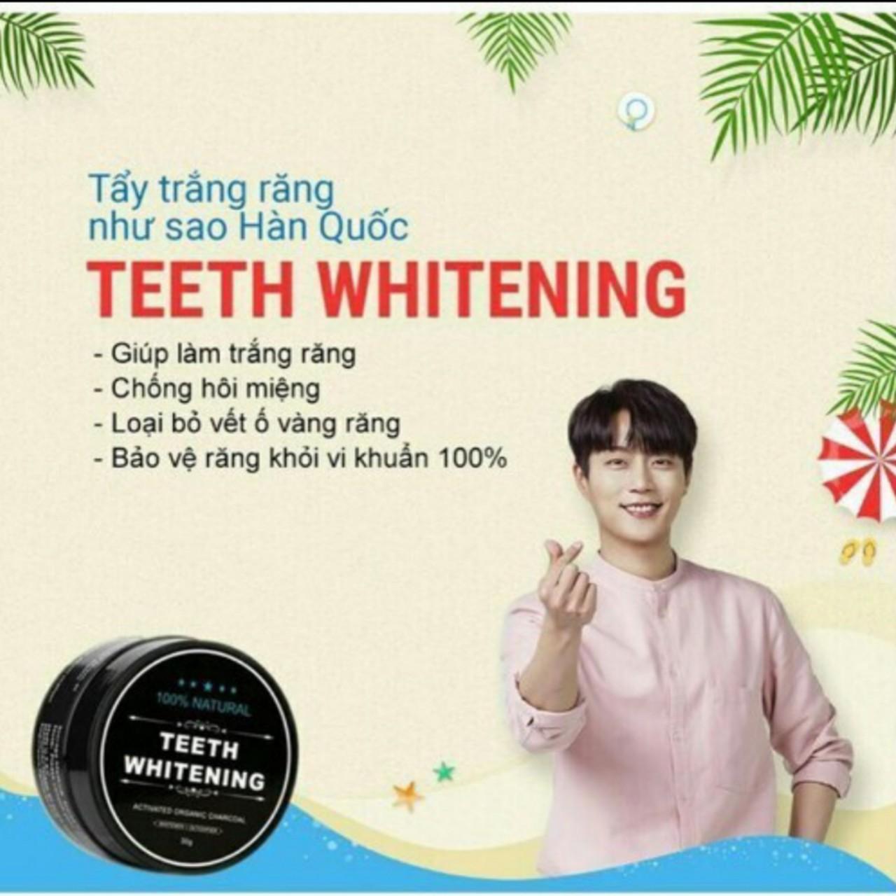 [HCM]BỘT TẨY TRẮNG RĂNG THAN TRE HOẠT TÍNH TEETH WHITENING