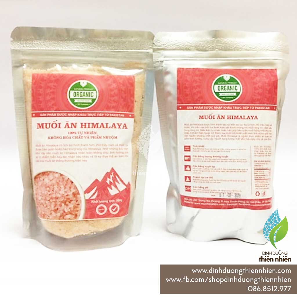 [Dạng Hạt To, 500g] Muối Hồng Himalaya Pink Salt (Dùng Trong Ăn Uống)