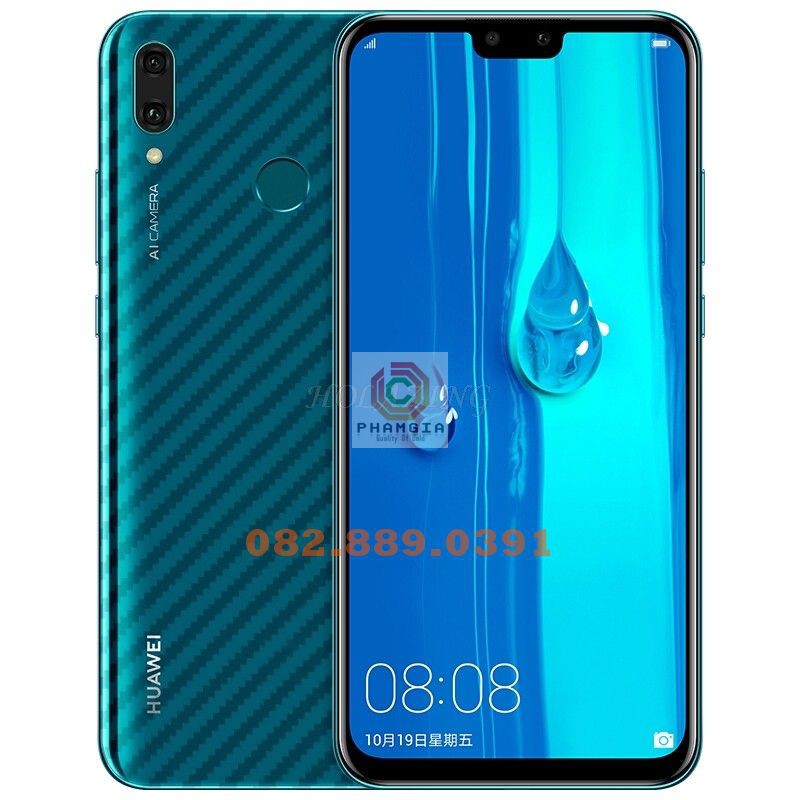 Miếng dán mặt lưng skin carbon huawei y9 2019/ y9 prime 2019/ y9s