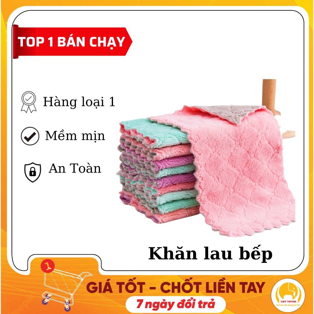 Tặng 1 khăn lau bếp 16x27𝐜𝐦 đa năng 2 mặt siêu mềm siêu thấm