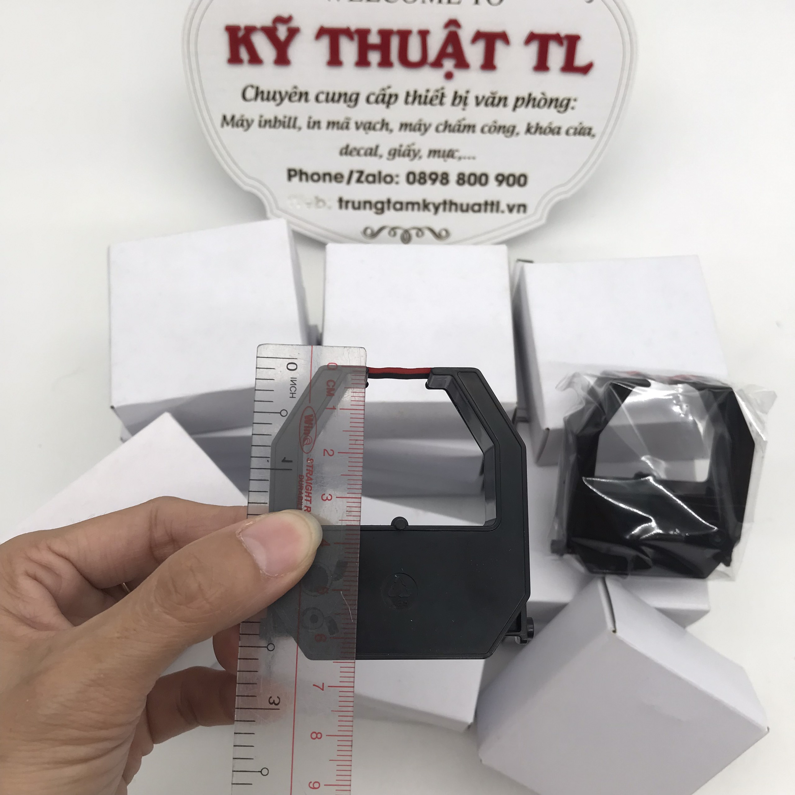 Ruy băng mực máy chấm công thẻ giấy
