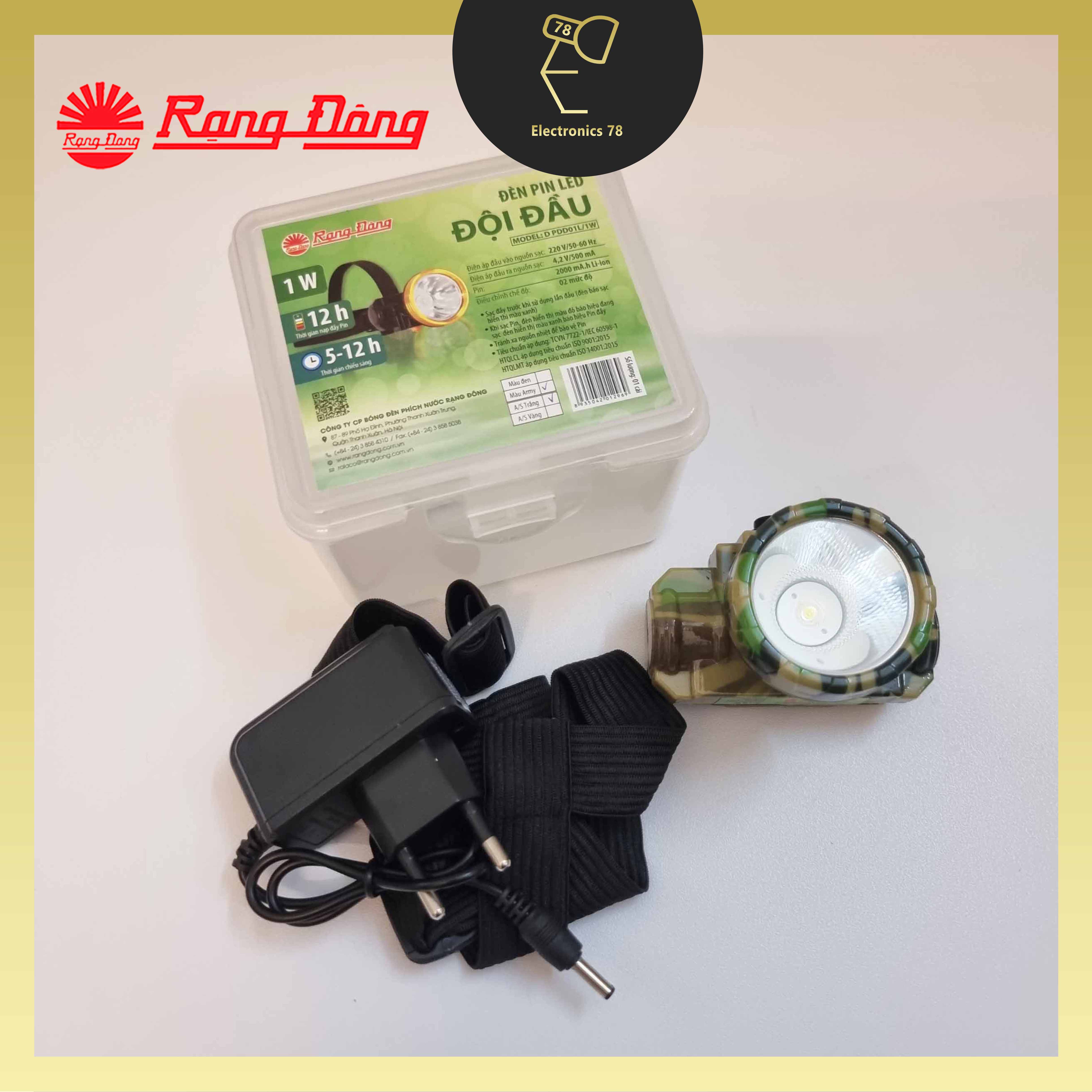 Đèn sạc đội đầu Rạng Đông [1W - 3W - 5W]