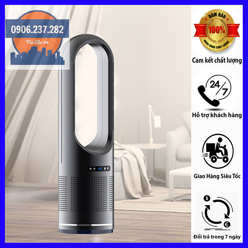 Quạt Không Cánh 2 Chiều 3 chế độ Sưởi + mát + Lọc Không Khí, ️Màn Hình Lcd Hiển Thị Tốc Độ Gió- quạt sưởi ấm mùa đông, máy sưởi, quạt sưởi, máy sưởi phòng ngủ