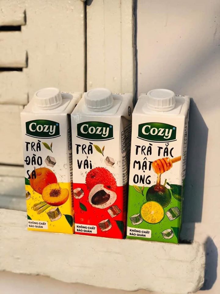 LÓC 4 TRÀ COZY ĐÀO/ VẢI/ TẮC