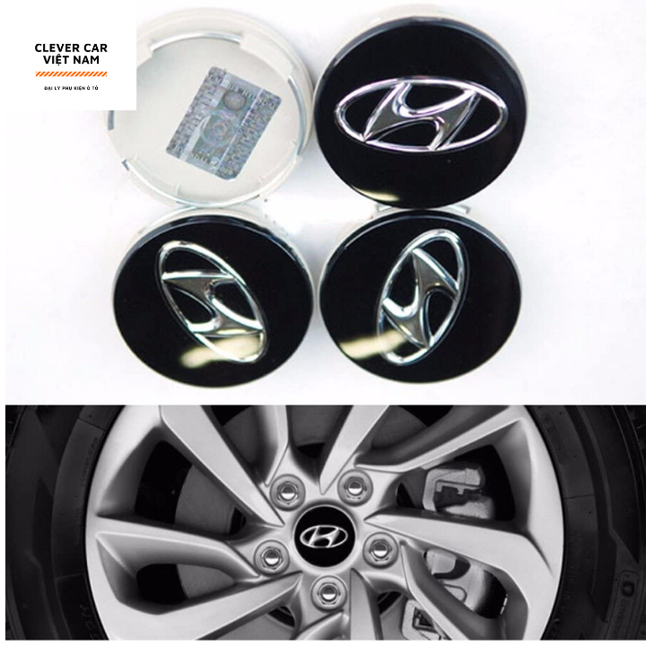 Ốp Chụp Mâm Bánh Xe Ô Tô Hyundai đường kính 60mm
