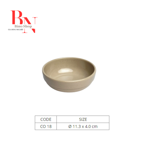 Chén nhựa cạn màu nâu co18