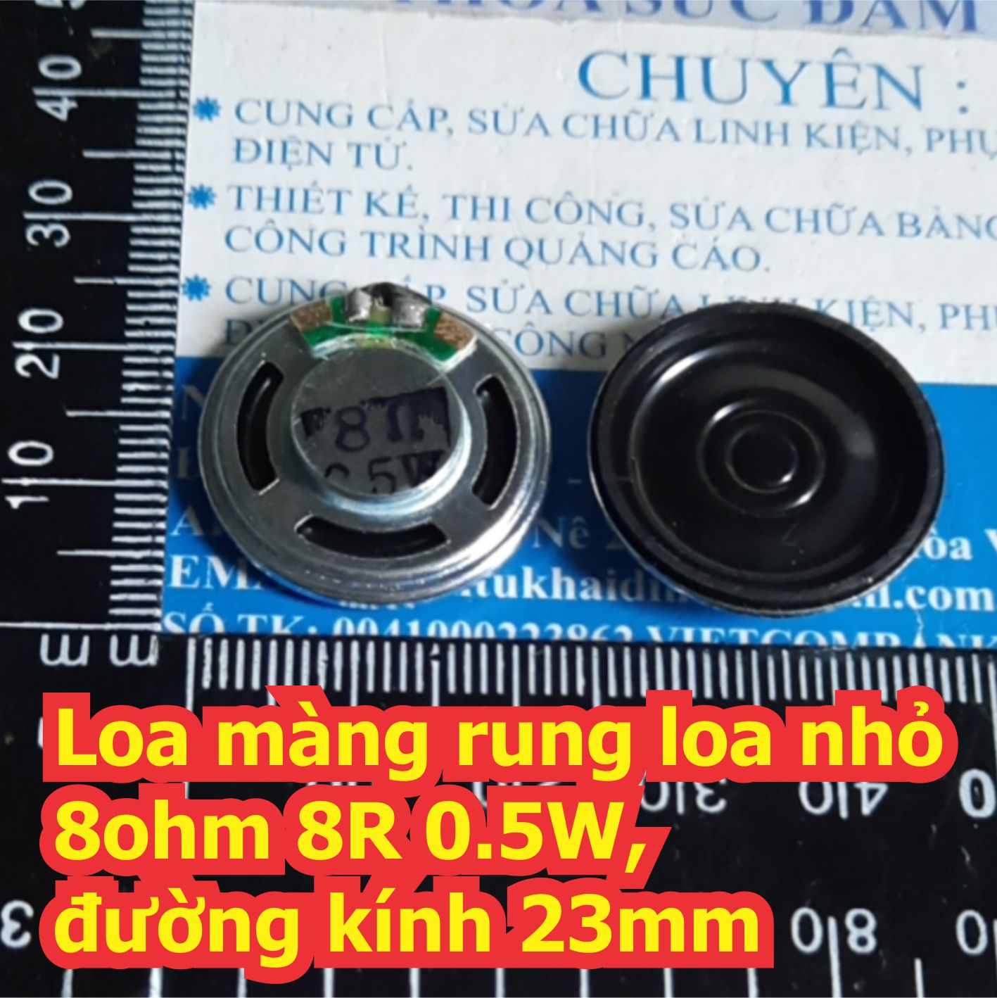 5 cái loa màng rung loa nhỏ 8ohm 8r 0.5w đường kính 23mm / 30mm kde7080