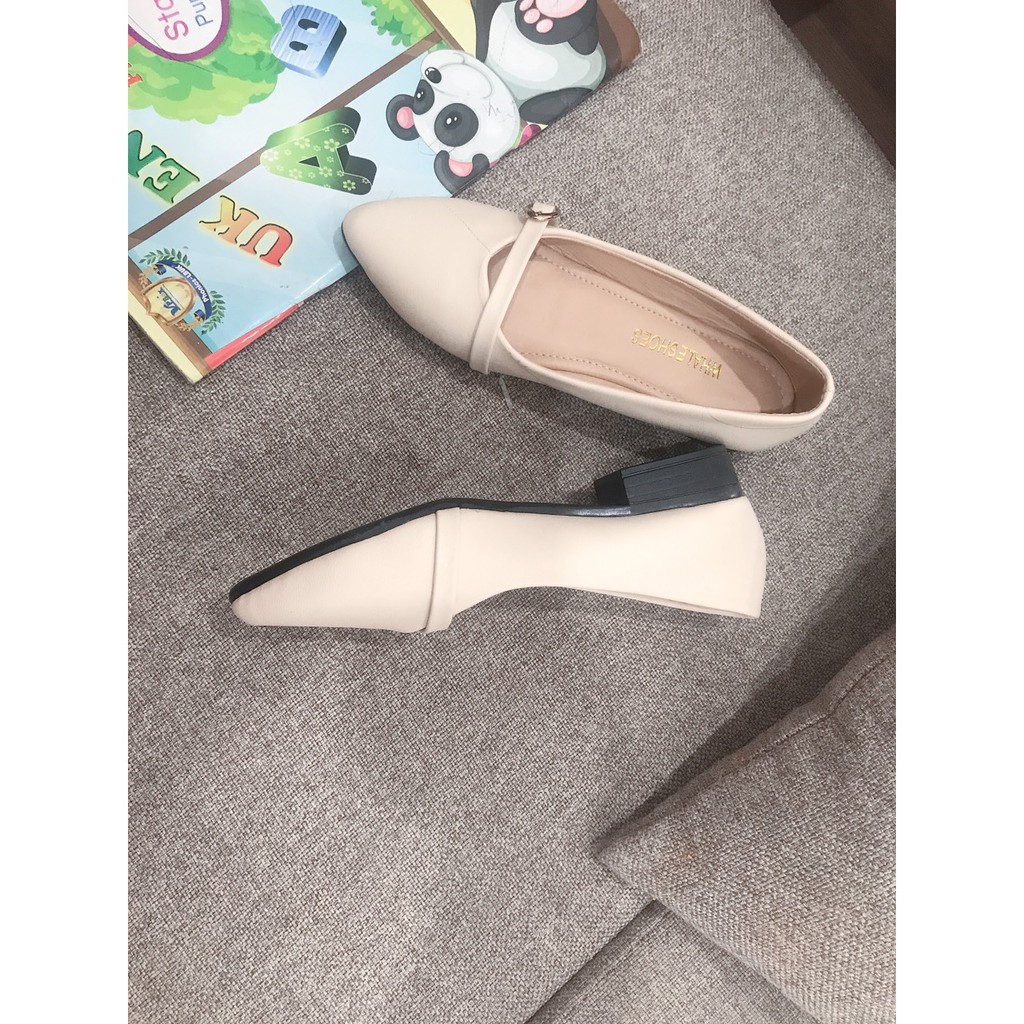 Giày búp bê gắn khóa quai ngang B6