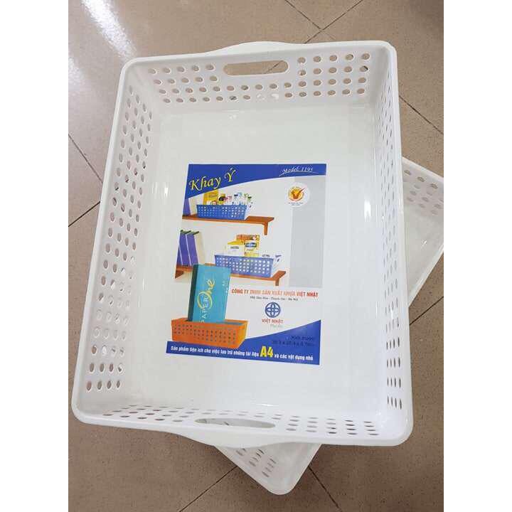 Plastic tray rectangular plastic backboard A4 B5 plastic Japanese đủ color