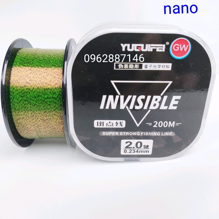 cước câu cá GWW 3D 200m tàng hình nano siêu khỏe