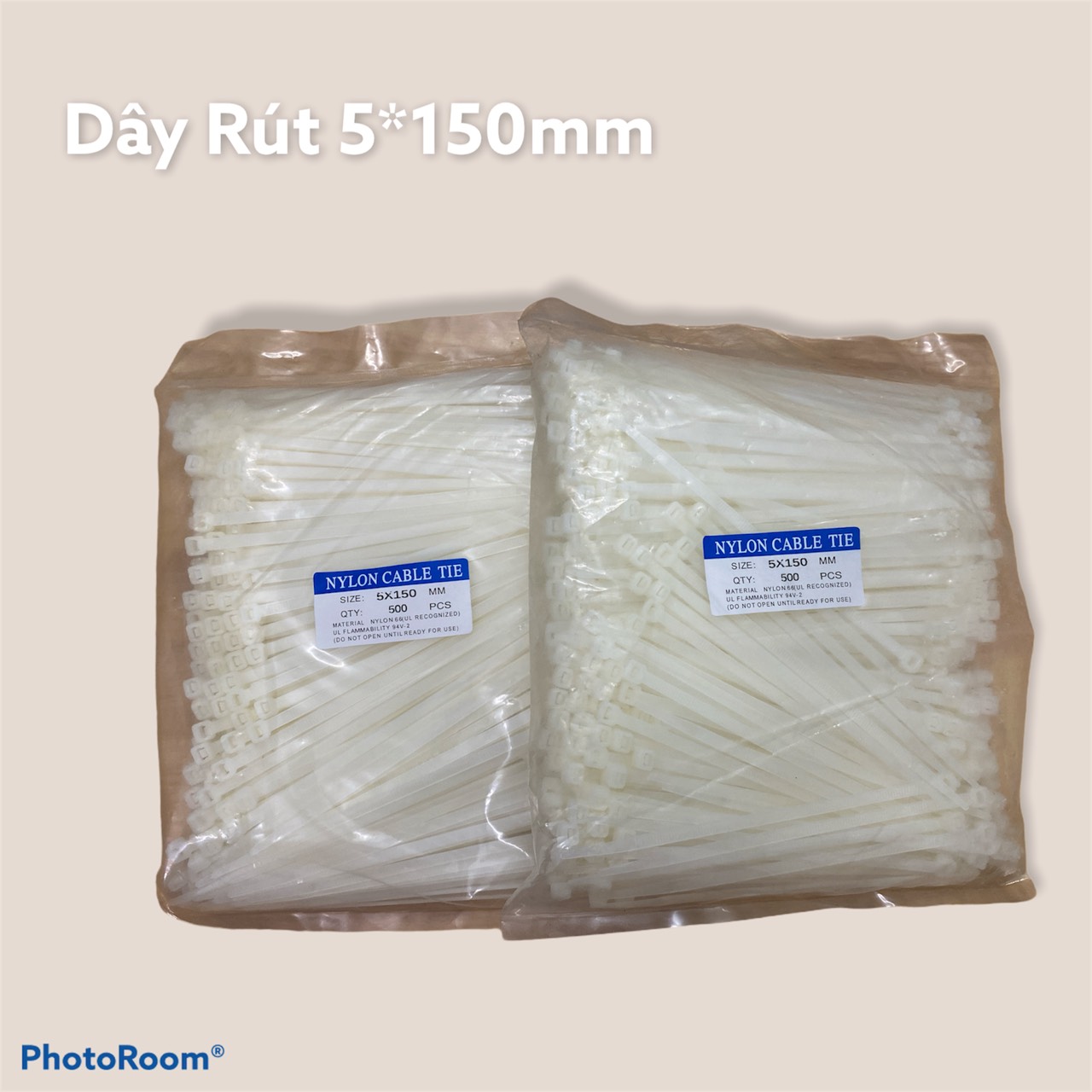 Dây rút nhựa 5*150mm ( ĐÓNG GÓI 1 BỊCH GỒM 500 SỢI DÂY RÚT )
