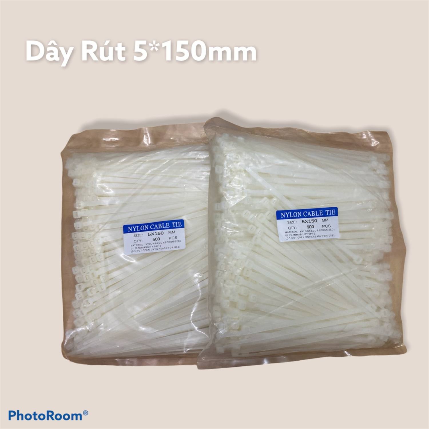 Dây rút nhựa 5*150mm ( ĐÓNG GÓI 1 BỊCH GỒM 500 SỢI DÂY RÚT )