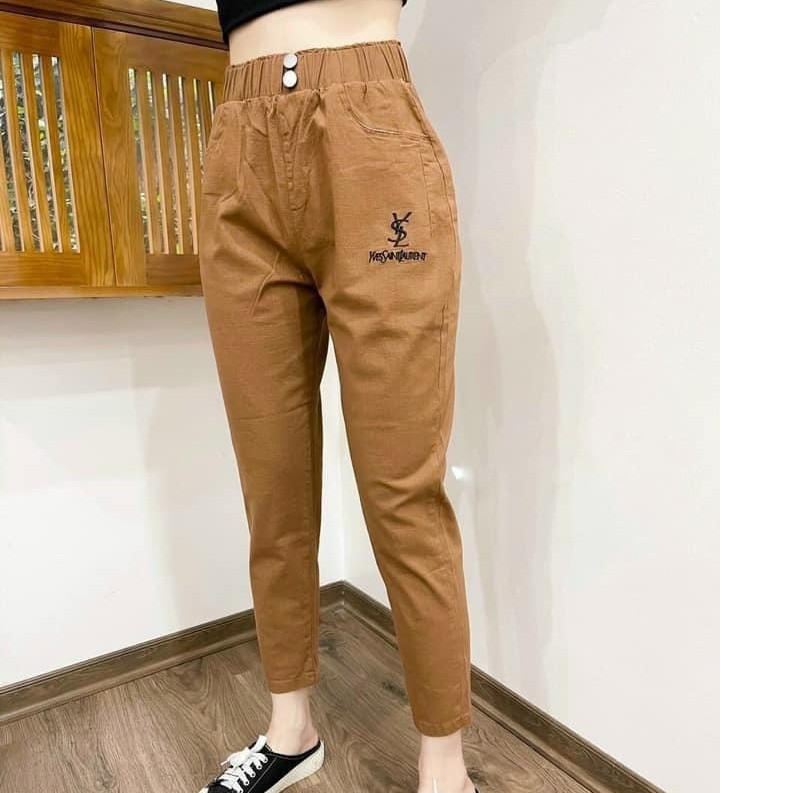 Quần Baggy Nữ 2 Khuy ⚡️Mẫu Hót 2021 ⚡️ Quần Dài Đũi Thiết Kế Kiểu Dáng Baggy Dễ Phối Đồ, Chất Vải Dày Dặn