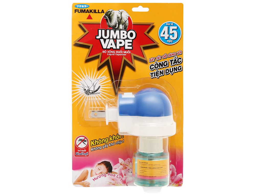 Bộ máy xông đuổi muỗi và chất xông muỗi jumbo hương hoa