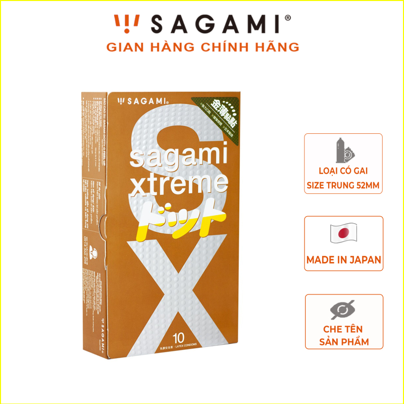 Bao cao su Sagami Xtreme Feel Up (hộp 10 chiếc) - bao cao su nam có gai nhập khẩu