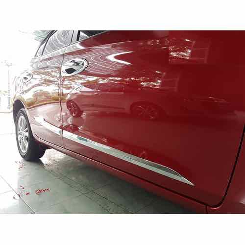 Ốp sườn xe vios 2020-2019 bộ 4 ốp nẹp thân sườn xe ô tô mạ crom nep suon