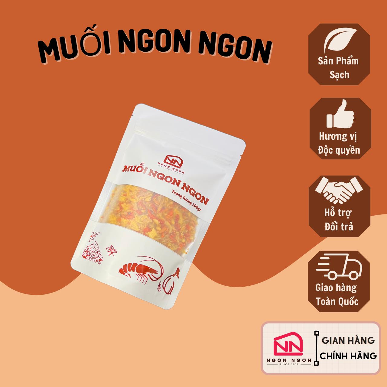 Muối Tép Ruốc Hành Phi Chà Bông Siêu Topping 200gram
