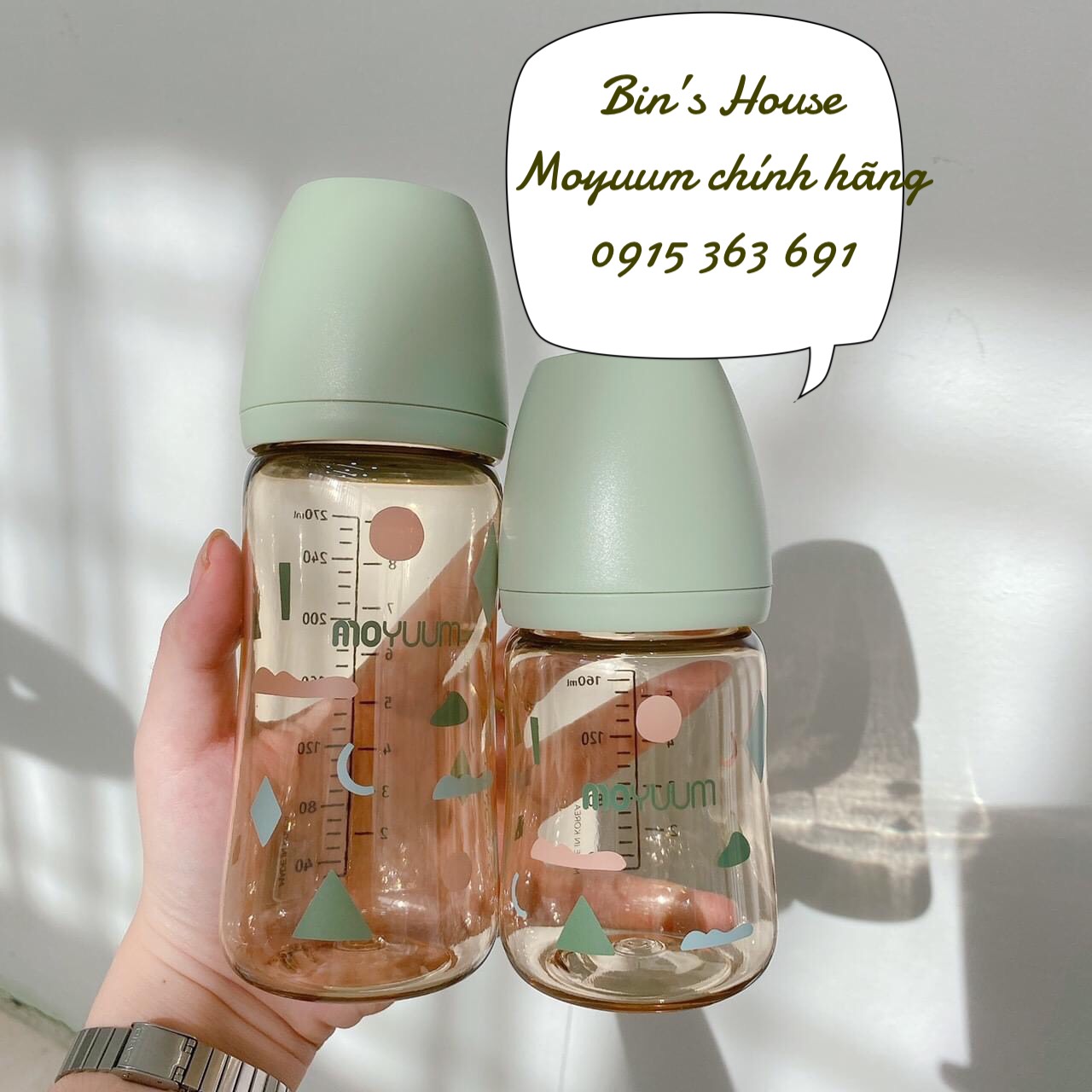 Bình sữa moyuum cloud mây 170/270ml chính hãng