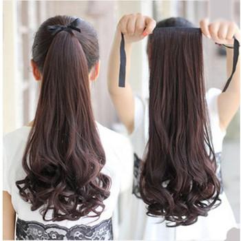 [HCM]Tóc giả cột xoăn đuôi 48cm D15L [nâu vàng 2/30]