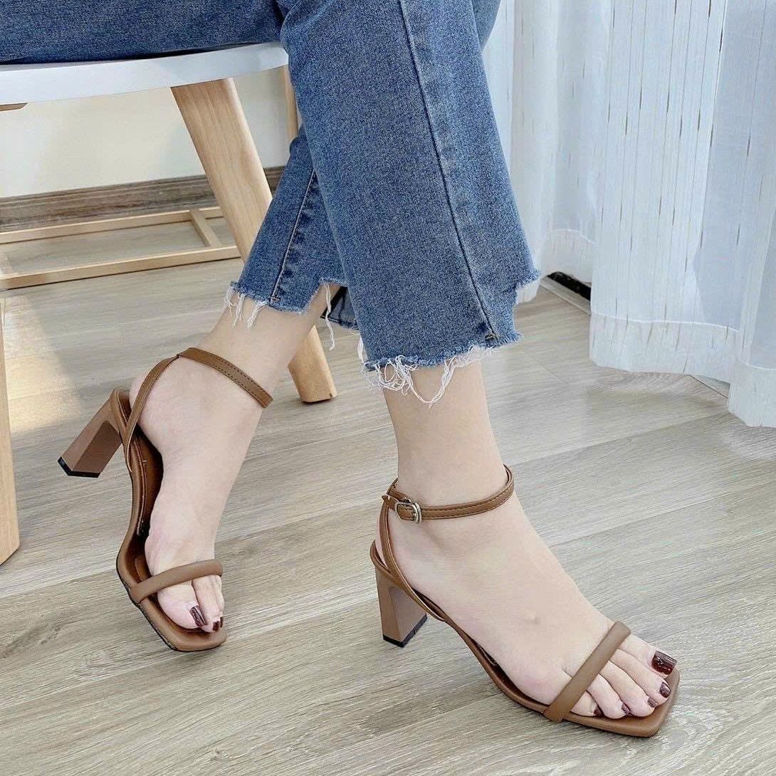 Giày sandan cao gót 5 phân chắn chắn phom chuẩn