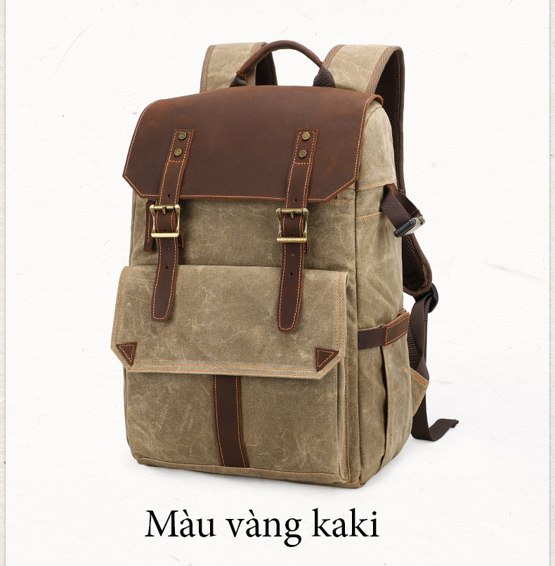 [HCM]Balo đựng máy ảnh vải canvas cao cấp