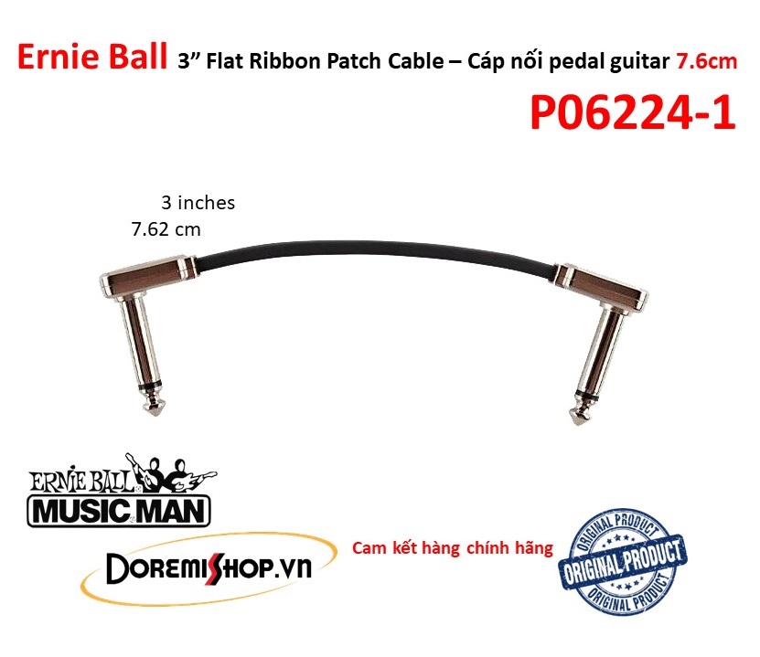 Cáp tín hiệu nối pedal DẸP-SIÊU MỎNG - Ernie Ball Flat Ribbon Patch Cables