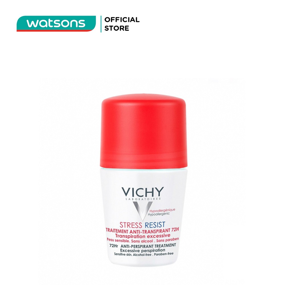 Lăn Khử Mùi Vichy Giúp Khô Thoáng Vùng Da Dưới Cánh Tay 72H 50ml