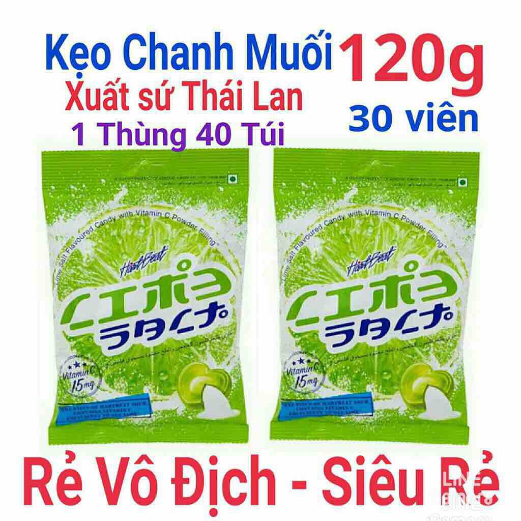 Kẹo chanh muối Thái Lan bổ sung vitamin C gói 120g
