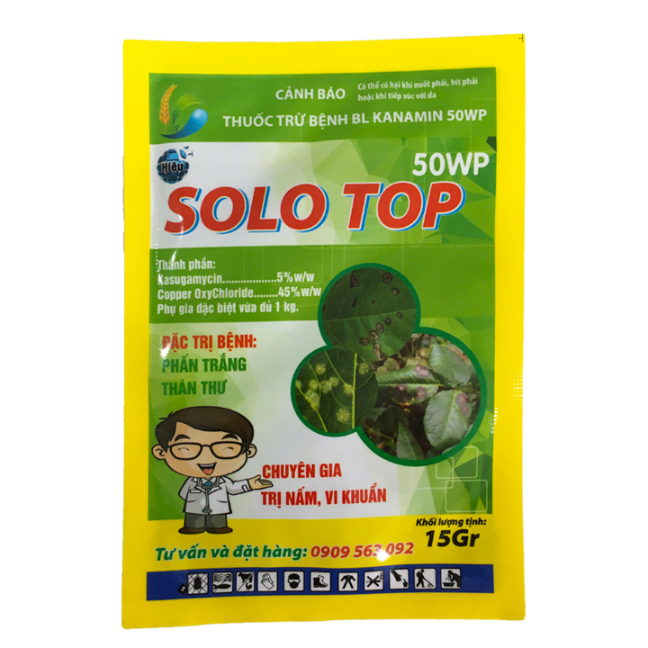Thuốc Trừ Bệnh Phấn Trắng Hoa Hồng SOLO TOP 50WP