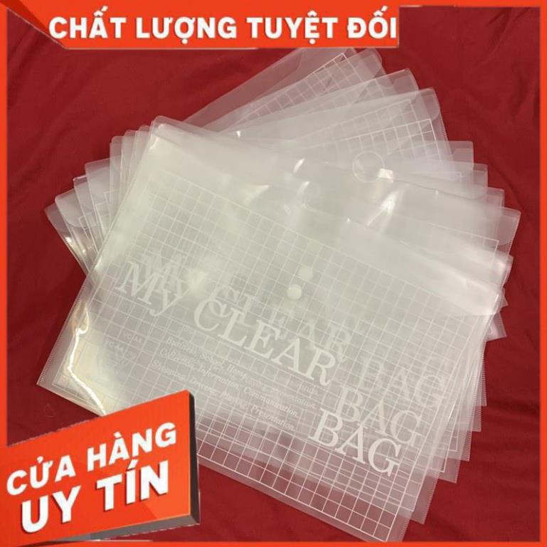 Bìa nút my clear a4 - f4 file nút đựng hồ sơ giấy tờ a4