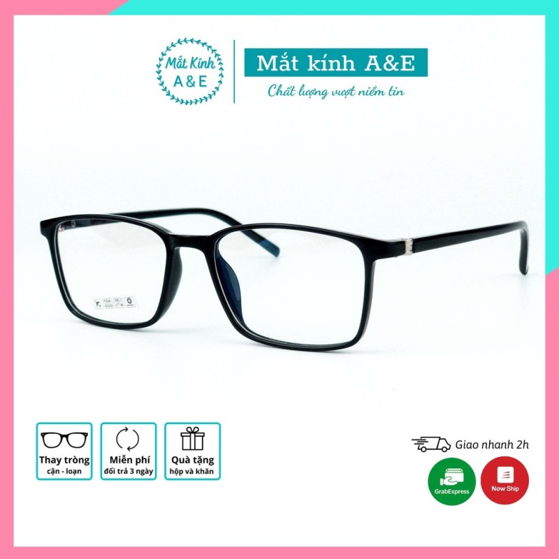 Giá bán Gọng kính cận nam nữ 2172 mắt kính vuông nhựa dẻo kiểu dáng đơn giản thanh lịch A&Eeyewear