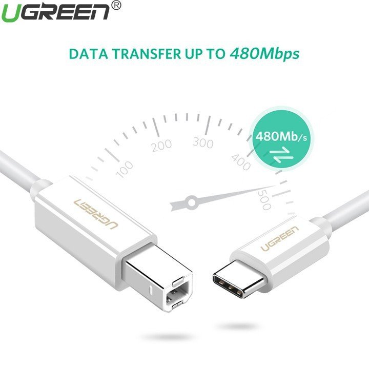 Cáp máy in USB Type C dài 1.5m Ugreen 40417
