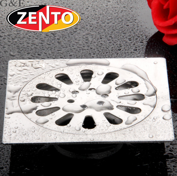 Phễu thoát sàn inox Zento TS122-L (12x12cm)(Xám)