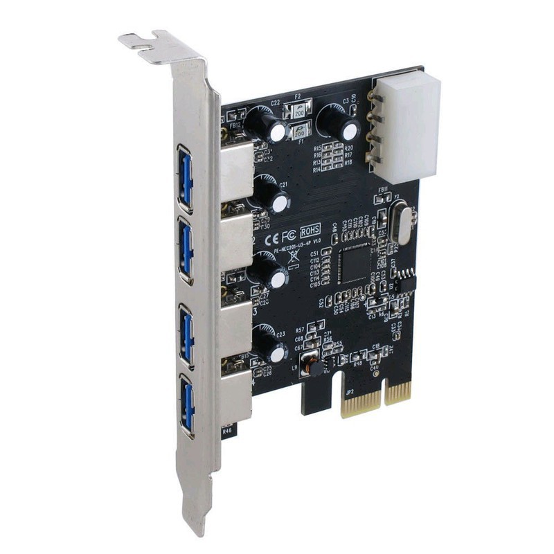 Card chuyển đổi PCI-Express ra 4 Port USB 3.0 cho máy tính bàn chất lượng cao