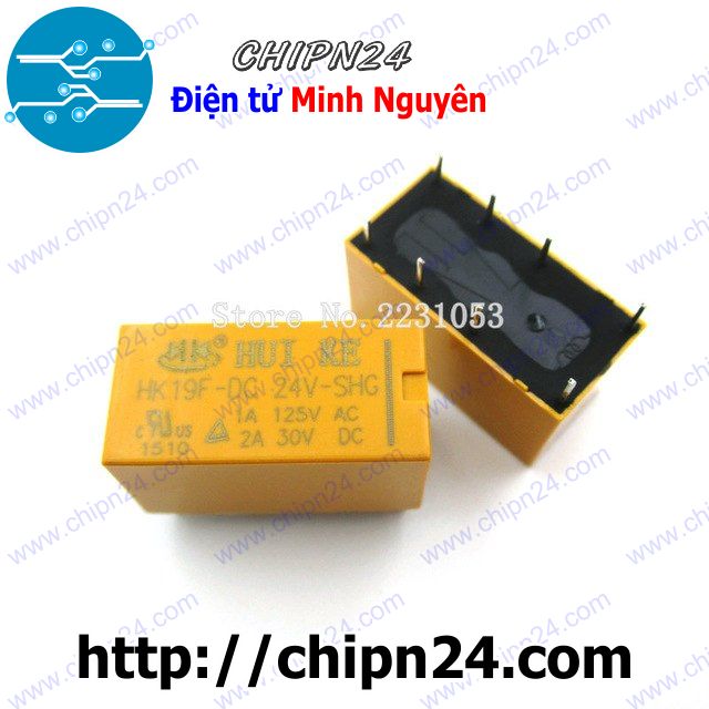 Relay 8 chân 24v-1a hk19f-dc24v-shg