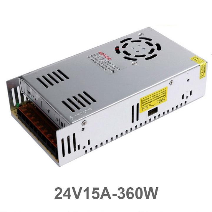 NGUỒN 24V 15A CÓ QUẠT LOẠI TỐT
