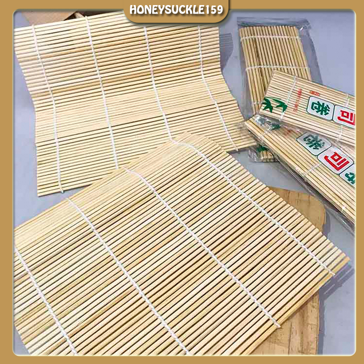 Mành tre làm cơm cuộn Kimbap-Sushi 24*24cm (mầu trắng)