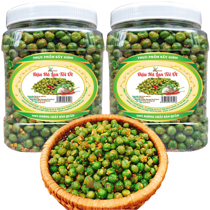 [TÙY CHỌN]1KG ĐẬU HÀ LAN TỎI ỚT LOẠI NGON HIỆU SK FOOD